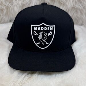 John Madden Las Vegas & Oakland Raiders Flat Brim SnapBack Hat by Classics NEW!